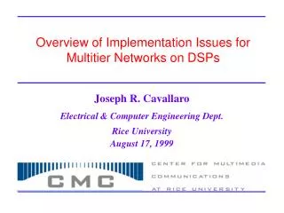 Overview of Implementation Issues for Multitier Networks on DSPs