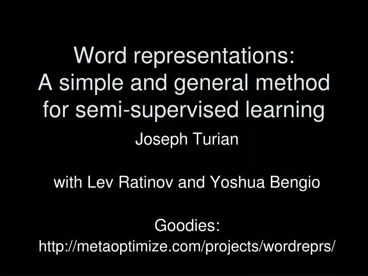 word representations a simple and general method for semi supervised learning