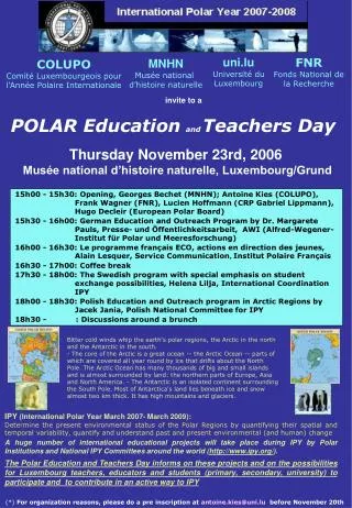 IPY (International Polar Year March 2007- March 2009):