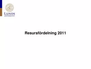 resursf rdelning 2011