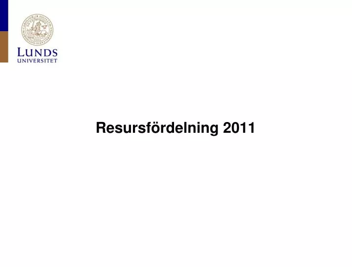 resursf rdelning 2011