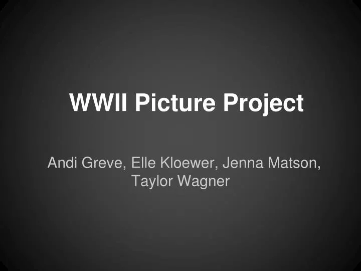 wwii picture project
