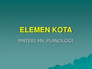 elemen kota