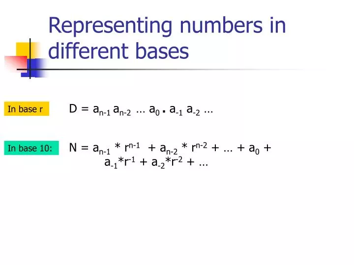 representing numbers in different bases