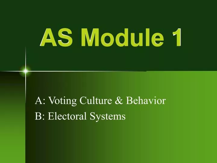 as module 1
