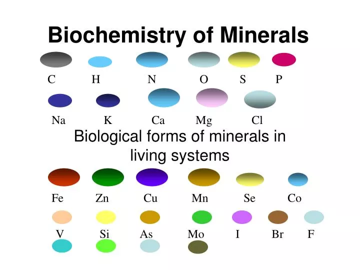 biochemistry of minerals