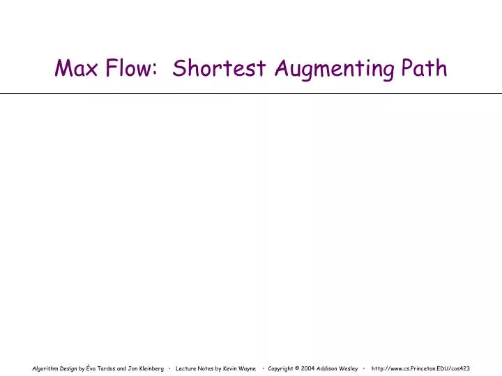 max flow shortest augmenting path