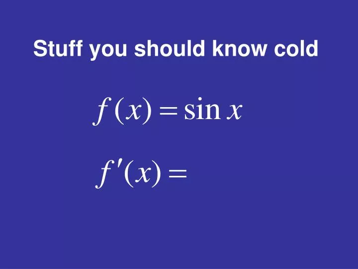 stuff you should know cold