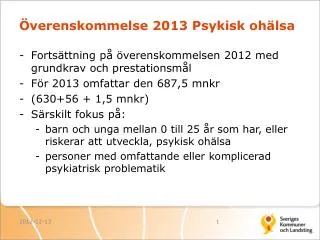 verenskommelse 2013 psykisk oh lsa