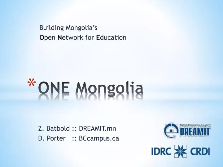 one mongolia