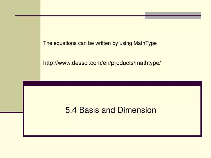 5 4 basis and dimension