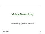Mobile Networking - slide 1