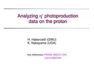 Analyzing ? ? photoproduction data on the proton