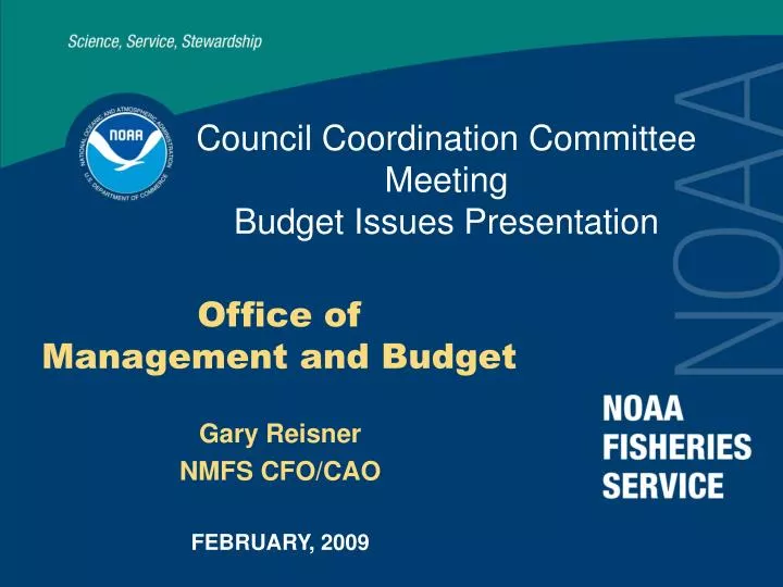 council coordination committee meeting budget issues presentation