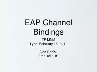 EAP Channel Bindings