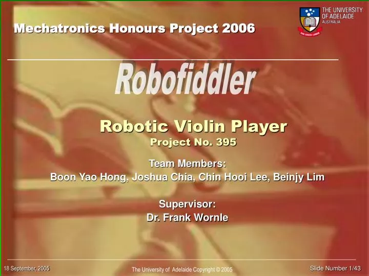 robotic violin player project no 395
