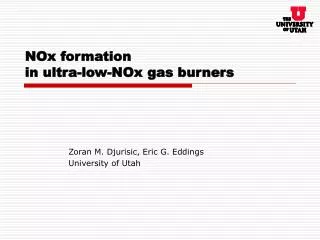 NOx formation in ultra-low-NOx gas burners