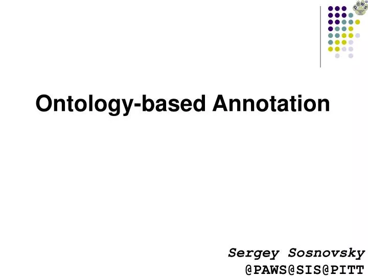 ontology based annotation