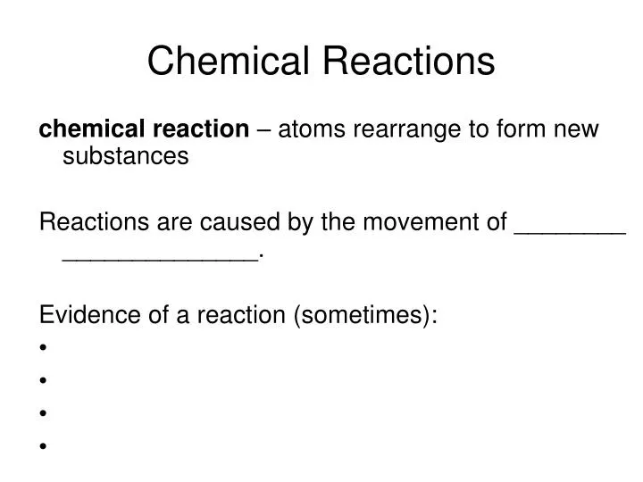 chemical reactions