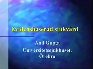 evidensbaserad sjukv rd