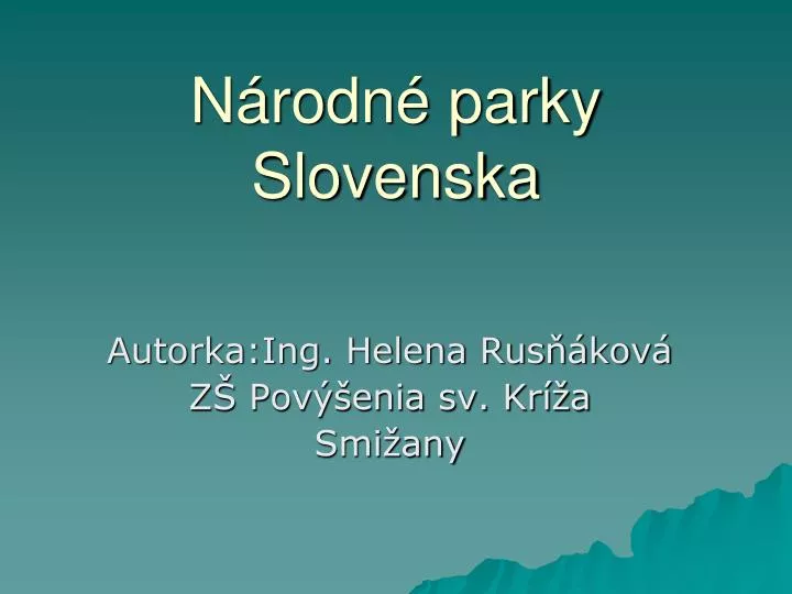 n rodn parky slovenska