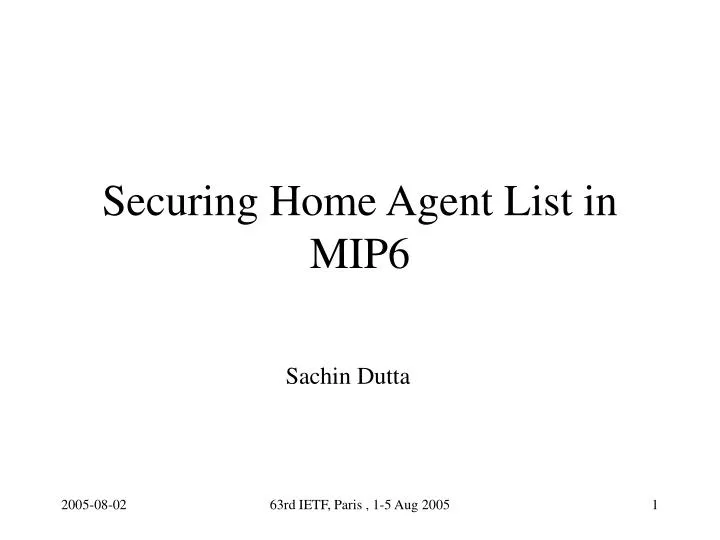 securing home agent list in mip6