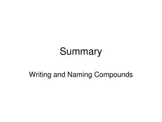 summary