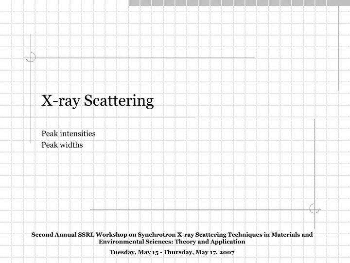 x ray scattering
