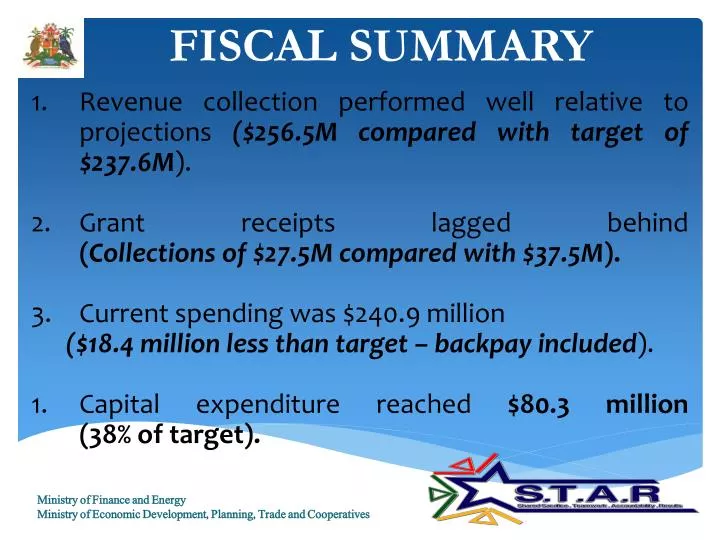 fiscal summary