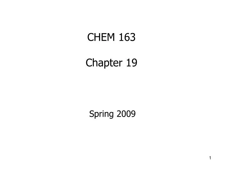 chem 163 chapter 19