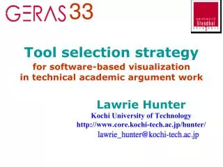 Tool selection strategy for software-based visualization in technical academic argument work