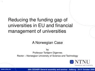 Reducing the funding gap of universities in EU and financial management of universities