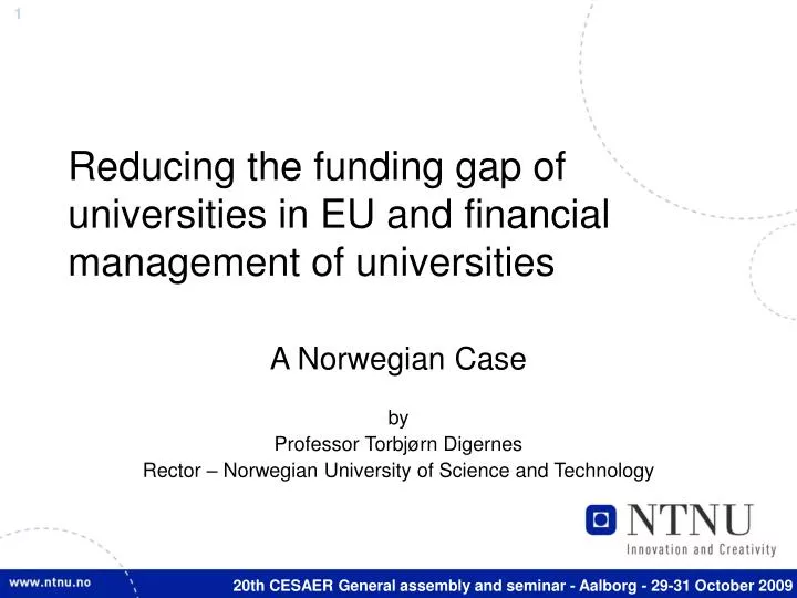 reducing the funding gap of universities in eu and financial management of universities