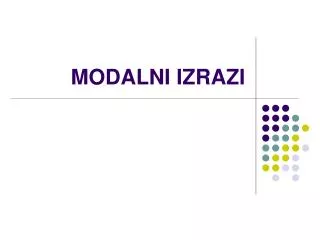 modalni izrazi