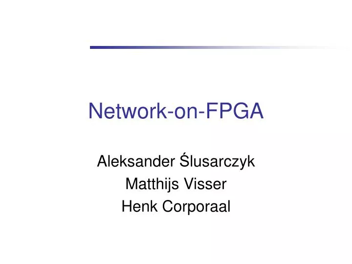 network on fpga