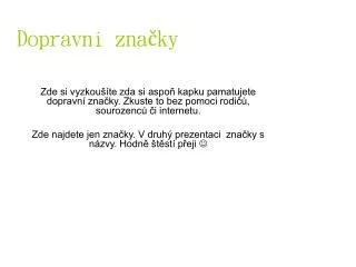 dopravn zna ky