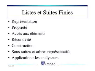 listes et suites finies