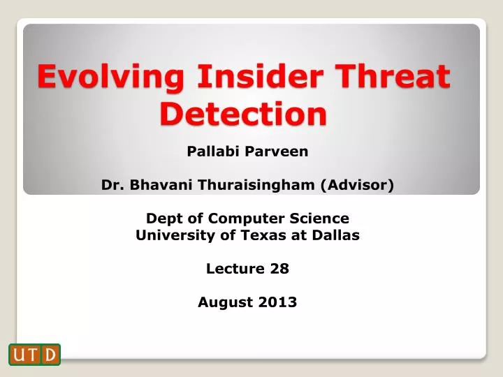 evolving insider threat detection