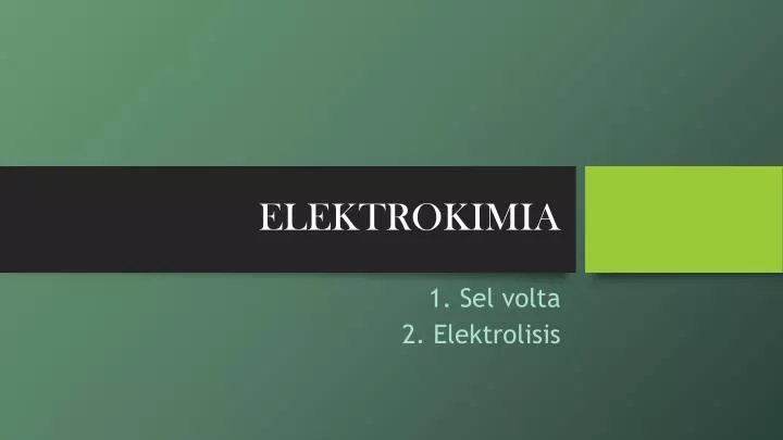 elektrokimia