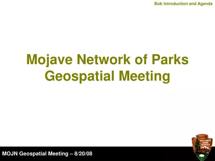 mojave network of parks geospatial meeting