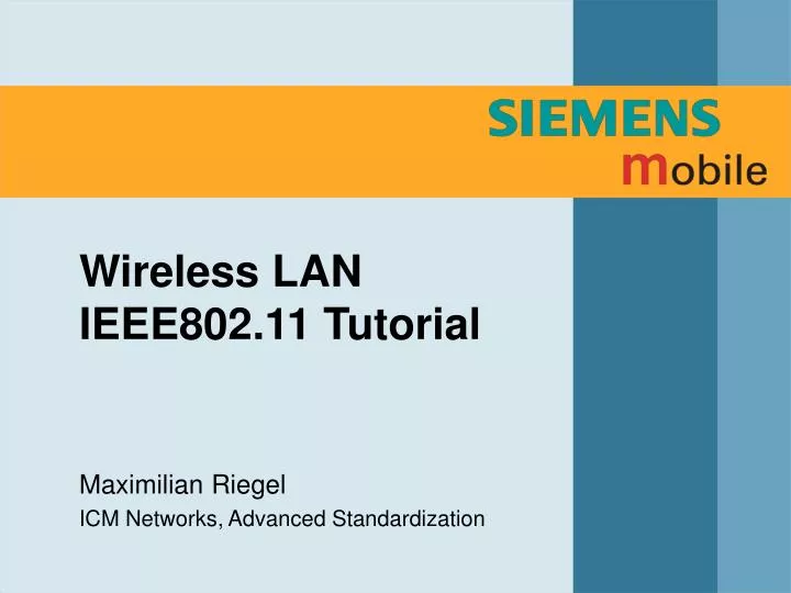wireless lan ieee802 11 tutorial