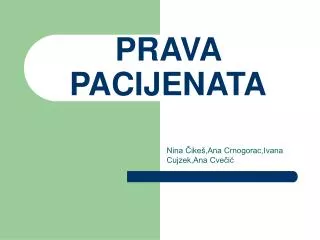 prava pacijenata