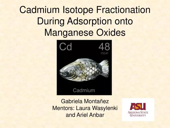 cadmium isotope fractionation during adsorption onto manganese oxides