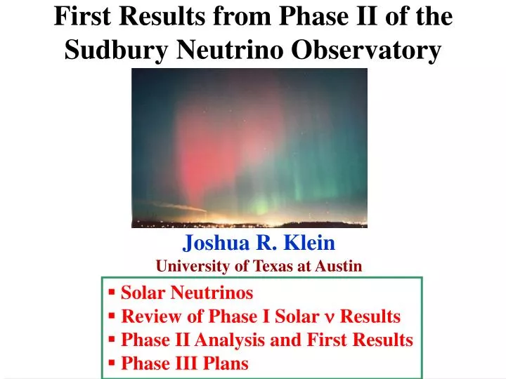 first results from phase ii of the sudbury neutrino observatory