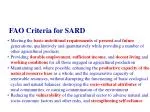 FAO Criteria for S ARD - slide 1