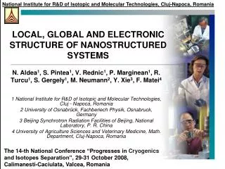 LOCAL, GLOBAL AND ELECTRONIC STRUCTURE OF NANOSTRUCTURED SYSTEMS
