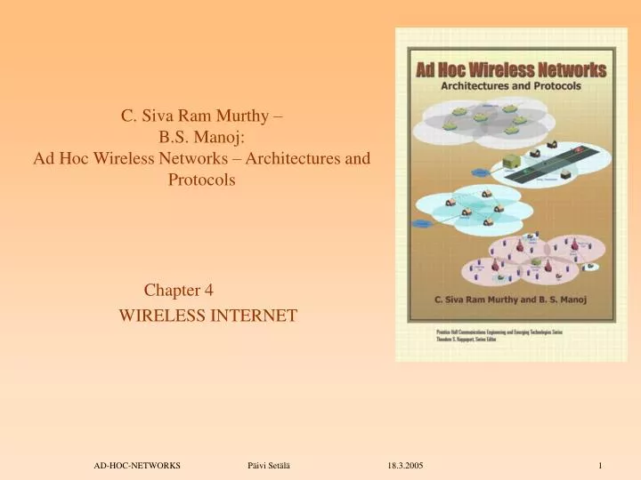 c siva ram murthy b s manoj ad hoc wireless networks architectures and protocols