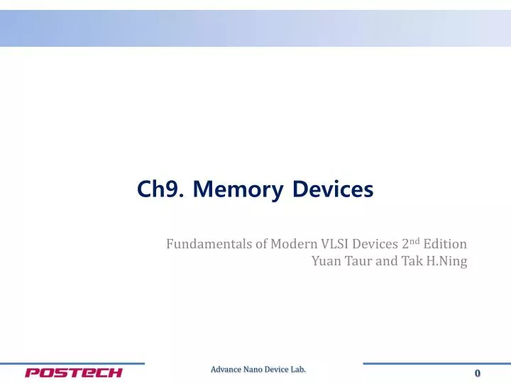 ch9 memory devices