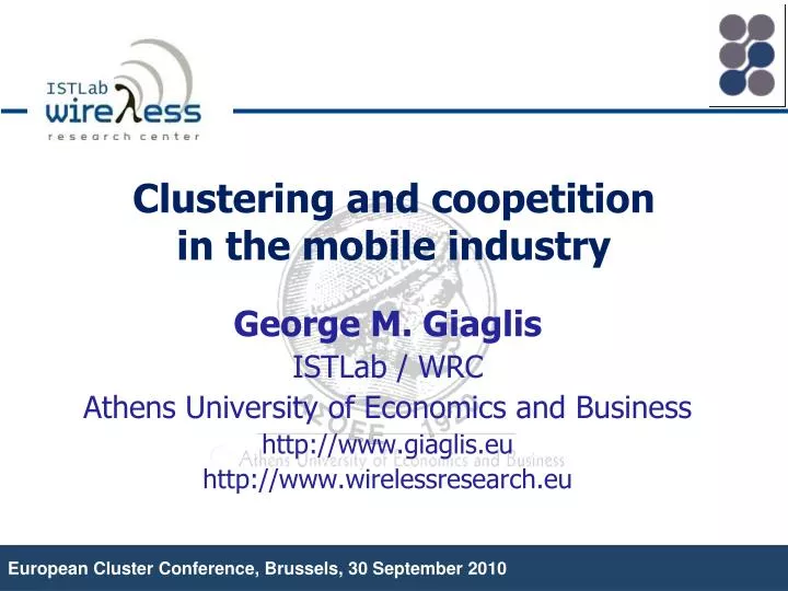 clustering and coopetition in the mobile industry