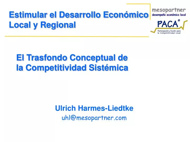 el trasfondo conceptual de la competitividad sist mica